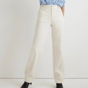 Madewell Women's Cream Straight Leg Jeans